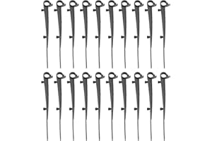 DRHOMEAM 20 clip universali in plastica nera per grondaie, per mantenere pulite le grondaie, clip di fissaggio lunghe 150 mm