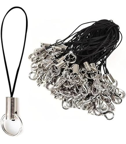 20 pz Cordino per cellulare phone strap - CON MOSCHETTONE - blu - S