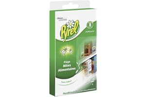 Pyrel Pièges Mites Alimentaires, Efficacité 8 Semaines, 32ml