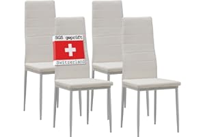 Albatros 2552 MILANO Lot de 4 chaises, blanc