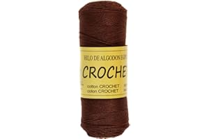 Hilo de Algodón perle para Ganchillo Crochet Amigurimi y otras labores Torrijo PERLE 5 zepelin (65 g * 1 unidad) color 43133-MARRON