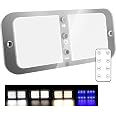 Plafonnier LED 12V Pour Camping-car - 54 LEDs - 600LM - 3 Modes De Lumière - Interrupteur Et Télécommande - Pour Voiture, Bateau, Caravane - 10