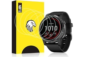 SPGUARD Screen Protector Compatible with Garmin Vivoactive 4 Screen Protector, (6 Pack) Anti-Bubble & Scratch Cover LiQuidSkin Films for Garmin Vivoactive 4