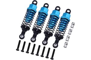 Fasizi Amortiguador de aluminio de repuesto de A949-55 para 1/18 RC Car WLtoys A959 A969 A979 K929 Piezas de actualización (paquete de 4)