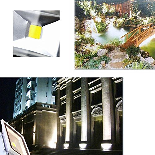 SAILUN 10W LED Fluter Warmweiß Strahler Licht Scheinwerfer Außenstrahler Wandstrahler Aluminium IP65 Wasserdicht 5 Stück Silber - 4