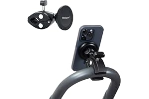 PROfezzion Magsafe uchwyt na kierownicę fitness, uchwyt na telefon, uchwyt fitness do bieżni rowerowej, roweru spinningowego, eliptycznego trenera do iPhone 15, 15 Plus, 15 Pro Max, 14, 13, 12 i etui