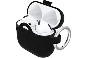 OtterBox Soft Touch Etui na słuchawki AirPods (4th gen), Odporny na wstrząsy i upadki, bardzo cienki, odporny na zarysowania futerał ochronny z karabińczykiem na Apple AirPods, Czarne