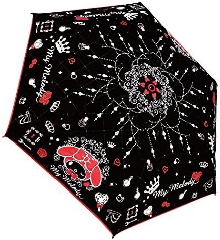 Folding umbrella My melody Quilt black Character It is 90197 53 cm of cloth.