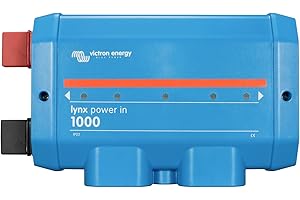 Victron Energy Lynx Power In Battery Connector - Modular M8 DC Bus Bar with 4 Connections for Batteries, Loads, or Chargers - Supports Cables up to 22mm - Part of Lynx Distribution System