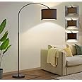 WAMBORY LED Arc Floor Lamp, Modern Floor Lamp with 3 Color Temperature, Modern Eye-protecting Vertical Standing Lamp For Bedroom Living Room, Trendy Floor Lamp With 9W Tricolor LED Bulb