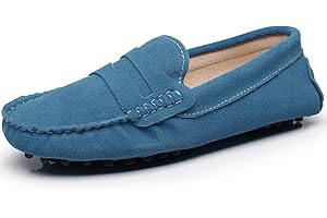 Jamron Femmes Classique Daim/Tissu Noeud Papillon Penny Loafers Confortable Fait Main Pantoufle Mocassins