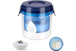 lomonmen Colino per Yogurt Greco,Filtro Yogurt Greco con Coperchio,Separatore di Siero di Latte per Yogurt con Maglia Fine per Yogurt Greco,Succhi di Frutta,Latte,Tè (blu)