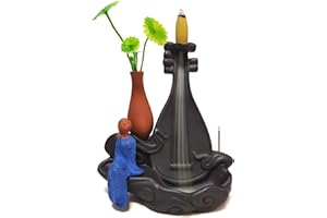 LUXIANYS Bruciatore di Incenso a Riflusso,Quemador de Incienso de Reflujo, Porta Incienso Cascada,Quemador de Incienso Hecho,Cerámica Soporte Incienso para Decoración del Hogar