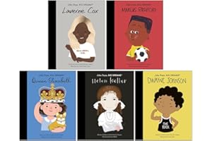 Little People Big Dreams Series 18 Collection Books Set Book 86 To 90 (Laverne Cox, Marcus Rashford, Queen Elizabeth, Helen Keller, Dwayne Johnson)