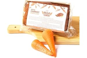 Keto Carrot Loaf - No Guilt Bakes – Gluten Free & Keto Friendly - No Added Sugars, Healthy Snack, Tea Time, Diabetic and Metabolic Friendly – Great for tea time, Moist Loaf, 340g