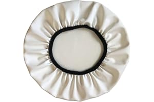 ZZDZW Rolling Stool Round Bar Stool Seat Covers Stool PU Leather Cushion Slipcover Elastic Bar Chair Covers For 14-17 Inch Chair Workbench Seat Slipcover Waterproof (Color : White, Size : 33cm)