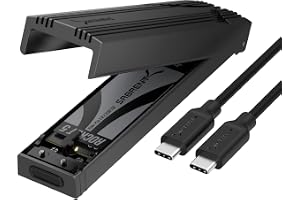 Sabren USB C NVMe-hölje, verktygsfritt M.2 SSD-fodral för 2230-2280, 10 Gbps USB 3.2 Gen 2-adapter, aluminiumkylning, extern