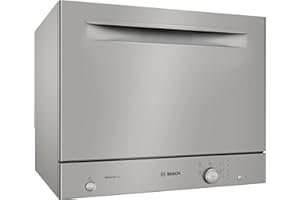 Bosch SKS51E38EU - Lave-vaisselle Compact Série 2 - Pose-libre, 55 cm - 6 couverts - 5 programmes - Moteur EcoSilence Drive - Inox