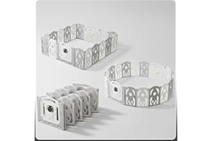 GÉNÉRIQUE Parc Bébé Modulable 145x145 CM – Entreprise Française - Grand Parc Bébé Pliable Gris et Blanc – Aire de Jeu Sécurisée pour Enfant – Parc Modulable Bébé Évolutif – Parc Facile à Installer