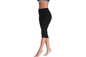 North Bund Legging Femmes Pantalon de Sport Capri 3/4 Legging Opaque pour Gym Sport Yoga
