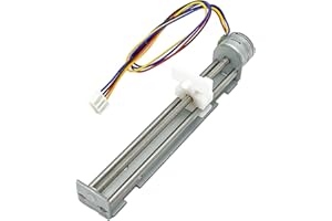 QINIZX DC 5V-9V 12V 2 Phase 4 Wire Stepper Motor Linear Rail 90mm Stroke Lead Screw Linear Stage Actuator with Nut Slider Step Angle 18 Degree for DIY Laser Engraving Machine