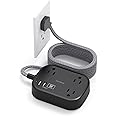 One Beat Cruise Ship Essentials,Travel Power Strip with USB C,Flat Plug Extension Cord 10 FT with 3 Outlets 4 USB Ports(2 USB C),Desk Wall Outlet Extender,Non Surge Protector for Cruise,Dorm Room,ETL