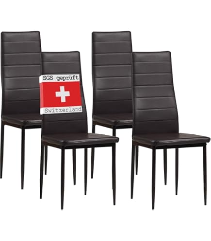 Set Van 4 Eetkamerstoelen, Hoge Rugleuning, Gewatteerde Zitting Metalen Frame Corduroy Of Grijs Linnen 40x39x94 Cm