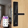 Golens X33 Glossy Smart Door Lock | 6-in-1 Keyless Entry | Wi-Fi Digital Lock | Fingerprint | PIN Code | RFID Card | OTP | Mobile App | Mechanical Key | No Gateway Needed | Fits 30–100mm Doors