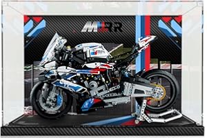 TopBrixx Vitrine für Lego Technik BMW M 1000 RR 42130, 3MM Acryl Schaukasten für Lego 42130(Nicht Enthalten Lego Modell)