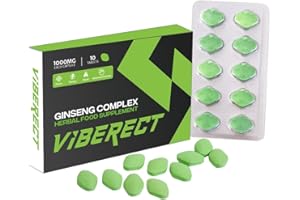 VIBERECT 1000mg New UK | Stronger | Longer | Harder | Performance | Extra Strength Enhancing Pills, Stamina Endurance Booster Supplement Pills for Men | 10 Ginseng Tablets