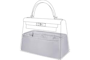 DGAZ Jedwabna torba organizatora, wewnętrzna torba dla Kelly Pochette/Mini/20/25/28/32/35/40, lekka wkładka organizator do torebek damskich (Pearl Grey, KL32)