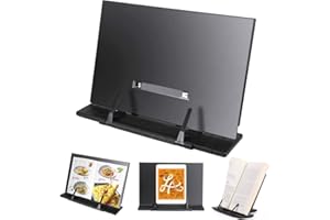 DECARETA Supporto Regolabile per Ricettario Leggio per Libri con 7 Altezze Regolabili Leggio per Libri Pesanti Legio per Studiare Supporto Multifunzine per Ricettari, Libri IPad e Tablet 28.5*15*20CM