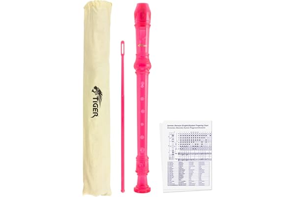 Tiger REC7-PK Flûte à Bec pour Enfants - Rose