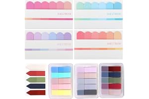 ACEWEN 880Pcs Sticky Notes Flags Sticky Index Tabs Page Markers NotesPop Up Index Tab Page Markers Colorful Transparent Tabs Flags Stickers Page Tabs for Page Marking Classify File