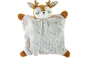 Pelucho - Bouillotte Bébé Faon - Bien-Être, Chaleur et Douceur - Micro-Ondable - Grains de Blé et Fleurs de Lavande - Fabriquée en France