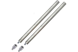 2 Ánodos de magnesio 22x350mm. para termo eléctrico + 2 adaptadores para diferentes roscas M8 a M6 : Ánodo sacrificio para ca
