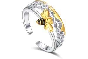 JFASHOP Anello a serpente da donna, in argento Sterling 925, turchese, regolabile, per la festa della mamma, regalo di Natale, per uomini, bambini, ragazze, Argento sterling