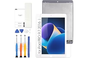 Arbilato Écran LCD pour iPad Pro 9.7 2016 - Numériseur Écran Tactile pour iPad A1673 A1674 A1675 LCD Display Panneau Full Assemblée Remplacement Kits (Blanc)