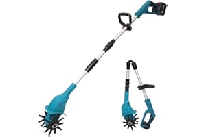UOEONR Akku-Bodenhacke für Makita 18V Batterie,Mini Motorhacke,450W Gartenfräse akku,40 mm Bodenbearbeitungstiefe,360RPM,Handgeführt Elektrische Pinne für klein Beet & Garten (Ohne Akku)