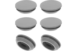 PATIKIL 20mm Diamètre Bouchon de Trou en Silicone, 6 Pcs Bouchon de Meuble Verrouillable à Pression, Capuchon Protection pour 20-22mm de Trou pour Cylindre Cloison d'Étanchéité, Gris
