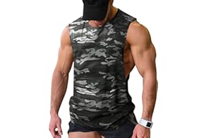 COOFANDY Tank Top Herren Gym Bodybuilding Shirts Ärmellose Muskelshirts Männer