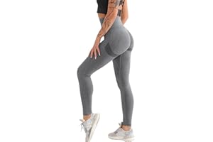 Lishang Leggings Deportivos Mujer Push Up Mallas Anticeluliticos Cintura Alta Pantalones Elástico Opaco Deportivas Scrunch Butt Leggins para Fitness Yoga Running