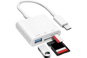 PENCE & MOON COLLECTIVE SD Card Reader, 3 in 1 Type C Memory Card Adapter, USB C to SD Card Reader for iPhone 15/iPad/Mac/Laptop, for iMac iPad Pro/Air/Mini, MacBook Pro/Air, Galaxy, MicroSD/SD