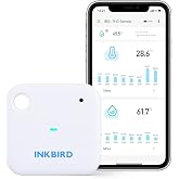 Inkbird WiFi Thermometer Hygrometer, WiFi Indoor Temperature Sensor with App Supports Alert and Data Storage, Digital WiFi Th