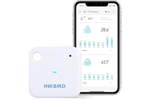 INKBIRD IBS-TH3 Indoor WLAN Thermometer Hygrometer mit APP Steuerung, zuverlässige Messung von 20℃ bis 60℃ für Zuhause, Büro, Gewächshaus, Reptilien, Weinkeller