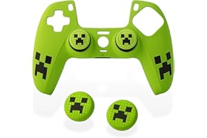 MatoSan Skin mit Grip – wysokiej jakości silikonowe etui do nowoczesnych kontrolerów gier – antypoślizgowa obudowa dla większej kontroli – w zestawie precyzyjne nasadki Thumbstick – kolor: zielony