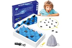 FENGQ Scacchi Magnetici, 2 in 1 Gioco Magnetico da Tavolo con Effetto Pietre Magnetiche, Scacchiera Magnetica Portatile per Riunioni di Famiglia Festa Viaggio