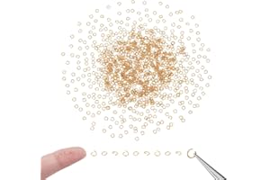 UNICRAFTALE 1000 Pcs 3mm Mini Anneaux de Saut Ouverte Acier Inoxydable Doré 0.4 mm épaisseur Anneau de Jonction Anneaux de Saut Connecteur Résultats de Bijoux pour la Fabrication de Bijoux