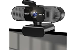 EMEET HD Webcam - C960 AF 1080P Webcam mit Objektivabdeckung & Dual Mikrofon, 360 ° Streaming Kamera mit PDAF Automatische Lichtkorrektur, Plug & Play, Webcam Ideal für Linux, Win10, Mac OS