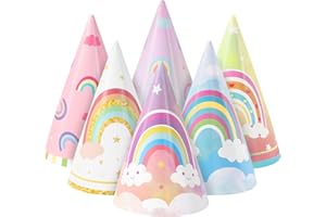 WERNNSAI Party Hats - 12 PCS Birthday Party Supplies Cone Hats for Birthday Headwear